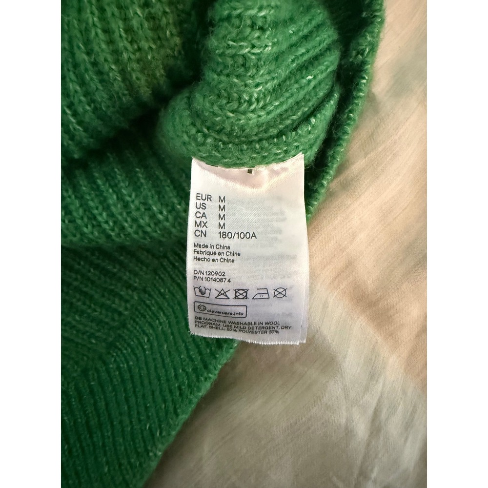 H&M Green Ribbed Button-Up Cardigan - Picture 4 of 7